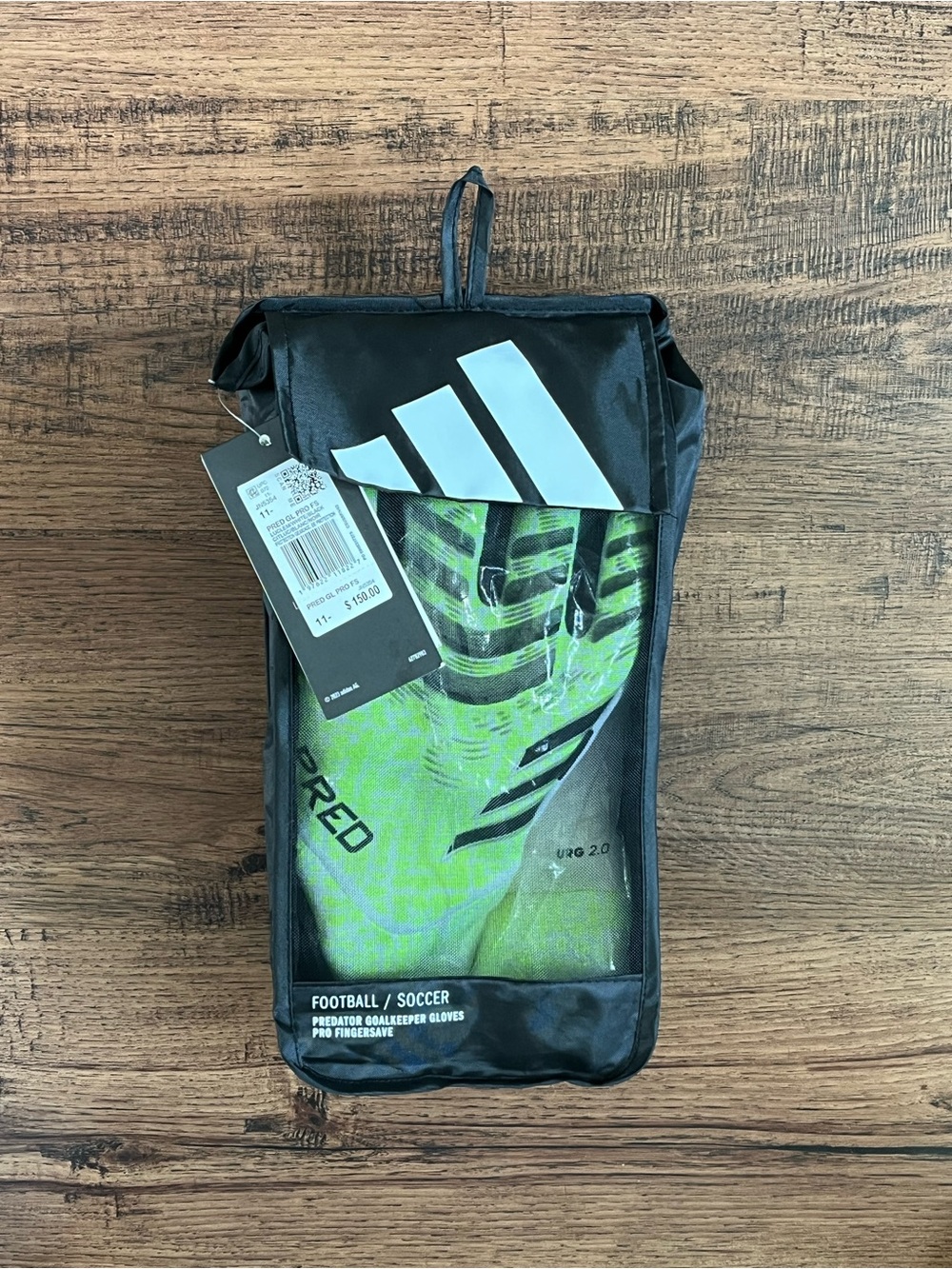 Adidas Predator GL Pro FS Goalkeeper Gloves ‘Volt Black’ (size 11.5)